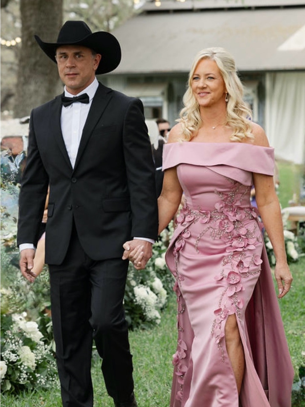 Terani Couture 252M5317 - Floral Accent Mauve Pink Embroidered Evening Gown.